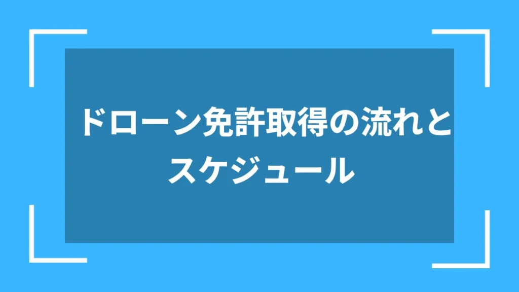ドローン免許取得の流れとスケジュール